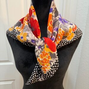 Bright and bold Vintage Floral Square Scarf